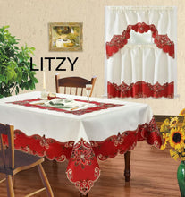 Load image into Gallery viewer, Christmas tablecloths and kitchen curtain sets
