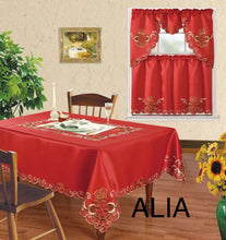 Load image into Gallery viewer, Christmas tablecloths and kitchen curtain sets
