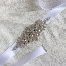 Load image into Gallery viewer, Crystal Beaded Wedding Sash Belt
