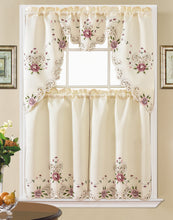 Load image into Gallery viewer, Floris Linens Alani Kitchen Curtain and Tablecloth Set

