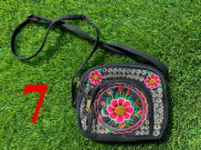Load image into Gallery viewer, Floris Linens1823 Floral Embroidered Artisanal Mexican Clutch/Crossbody Bag, Straps Included
