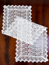 Load image into Gallery viewer, Floris Linens Carissa Luxurious White Lace Table Runner with European Pattern, Home Décor
