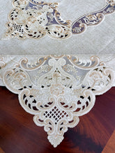 Load image into Gallery viewer, Floris Linens Darcy Royal European Embroidery Tablecloth (Beige Color)
