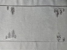 Load image into Gallery viewer, Floris Linens Natasha Embroidered Deer Table Runner, Silver Threaded
