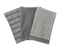 Load image into Gallery viewer, Floris Linens Set of 3 100% Cotton Kitchen/Tea Towels, Kitchen Towels, Decorative Placemats
