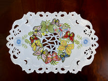 Load image into Gallery viewer, Floris Linens Marin Butterfly Embroidered Cutwork Placemat
