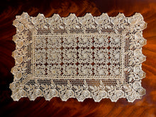 Load image into Gallery viewer, Floris Linens Galen Laced Placemat with Elegant Geometric Embroidery Pattern
