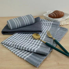 Load image into Gallery viewer, Floris Linens Set of 3 100% Cotton Kitchen/Tea Towels, Kitchen Towels, Decorative Placemats
