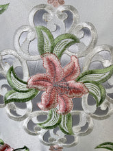 Load image into Gallery viewer, Floris Linens Sophia Embroidered Decorative Pillow Cover, 15&quot; x 15&quot;, Flower Design, No Insert Included
